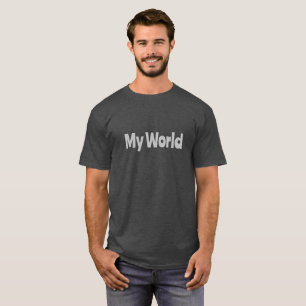 "Meine Welt" Custom Text Charcoal Heather Basic Da T-Shirt