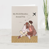 Meine Welt dreht sich um Sie - romantische Liebe Karte (Vorderseite)