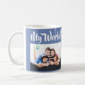 "Meine Welt" - Foto der Familie auf einer Tasse (Links)