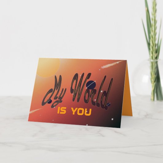 Meine Welt ist du Karte (Vorderseite)