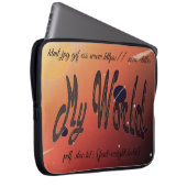 "Meine Welt"-Notebook Laptopschutzhülle (Vorne Rechts)