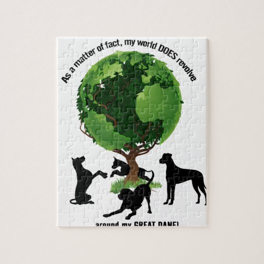 Meine Welt rotiert um meine Deutsche Dogge Puzzle (Vertikal)