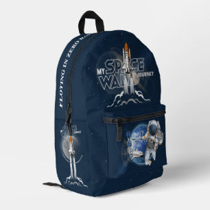 Meine Weltraumspaziergang-Reise (Dunkelmodus) Bedruckter Rucksack