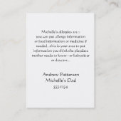 Meine wenigen Zukunft-Kellnerin-Mama-Karten Telefonnummerkarte (Rückseite)