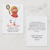 Meine wenigen Zukunft-Tennis-Spieler-Mama-Karten Telefonnummerkarte (Vorne/Hinten)