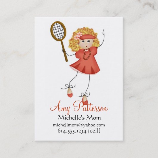 Meine wenigen Zukunft-Tennis-Spieler-Mama-Karten Telefonnummerkarte (Vorderseite)