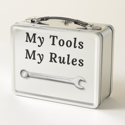 Meine Werkzeuge, mein Regelwerkzeug Metall Brotdose (Rückseite)