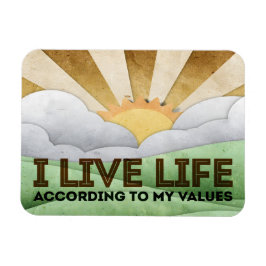 "Meine Werte" Motivation Affirmation Flexibel Magnet