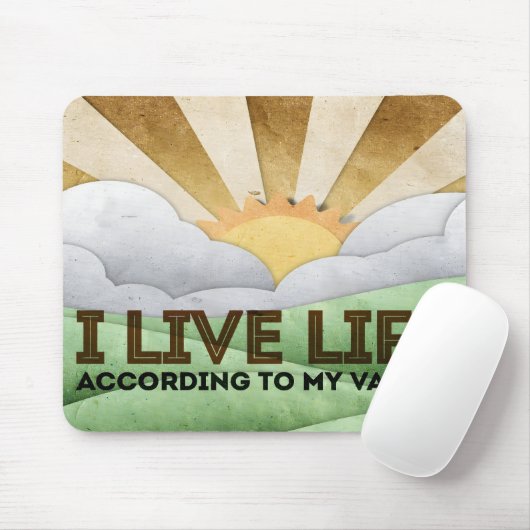 "Meine Werte" Motivation Affirmation Mousepad (Mit Mouse)
