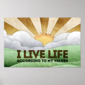 "Meine Werte" Motivation Affirmation Poster (Vorne)