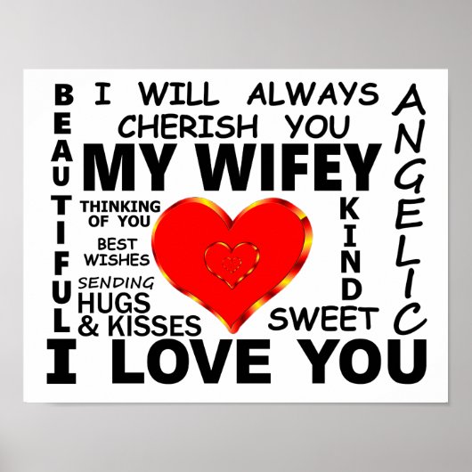 Meine Wifey I Liebe Poster (Vorne)