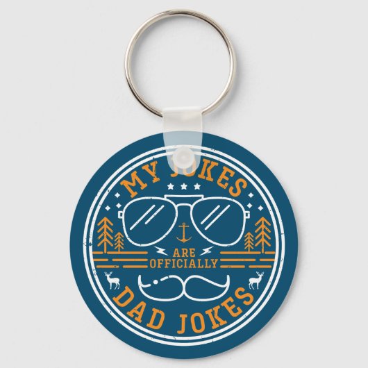 Meine Witze sind offiziell Vater Jokes Funny New V Schlüsselanhänger (Vorderseite)