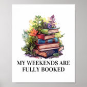 Meine Wochenenden sind voll gebucht | Englischlehr Poster (Vorne)