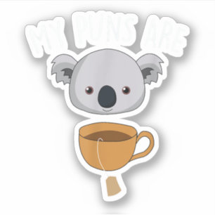 Meine Wortspiele Sind Koala Tee Lustige Tier Worts Aufkleber