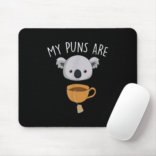 Meine Wortspiele sind Koala-Tee Lustige Tier-Worts Mousepad (Mit Mouse)