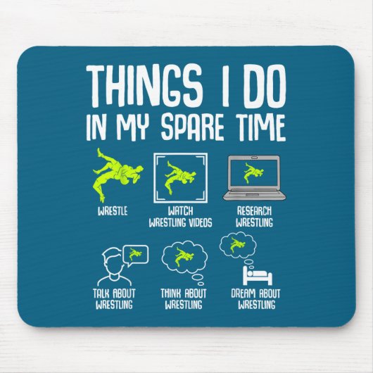Meine Wrestling-Sachen Freizeit-Ringer Mousepad (Vorne)