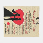 Meine wunderbare Ehefrau Fleece Blanket (Vorderseite (Horizontal))