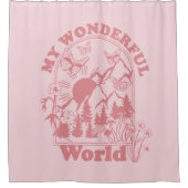 Meine wunderbaren Retro-Blume Duschvorhang (Vorderseite)