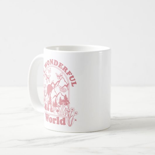 Meine wunderbaren Retro-Blume Kaffeetasse (Vorderseite Links)