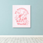 Meine wunderbaren Retro-Blume Leinwanddruck (Insitu (Holzboden))