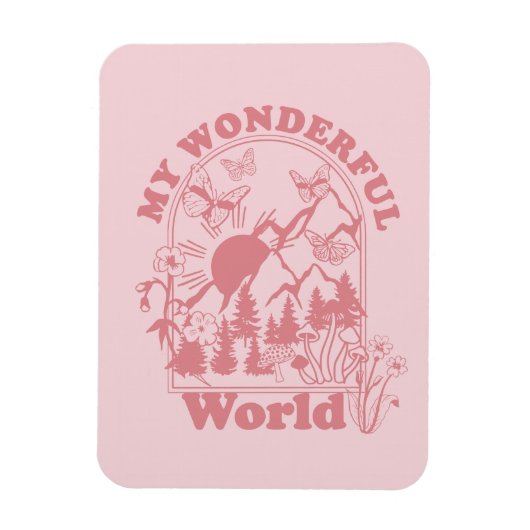 Meine wunderbaren Retro-Blume Magnet (Vertikal)