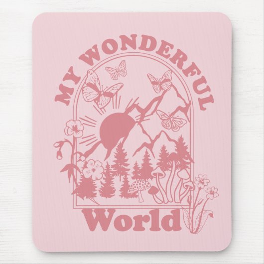 Meine wunderbaren Retro-Blume Mousepad (Vorne)