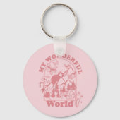 Meine wunderbaren Retro-Blume Schlüsselanhänger (Vorderseite)