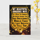 Meine wunderschöne Ehefrau, die ich Ihnen Liebe ha Karte (Gelbe Blume)