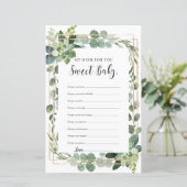 Meine Wünsche für das Baby-Duschspiel erfüllen (Stehend Vorderseite)