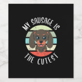 Meine Wurst ist die Niedliche Weinetikett (Einzelnes Label)