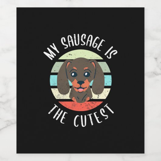 Meine Wurst ist die Niedliche Weinetikett (Einzelnes Label)