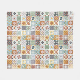 Meine Wurzeln - Mittelmeerfliesen Fleecedecke