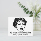 Meine Wut-Management-Klasse macht mich wirklich au Postkarte (Stehend Vorderseite)