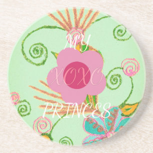 Meine XOXO kleine Prinzessin Blumendruckdesign Getränkeuntersetzer