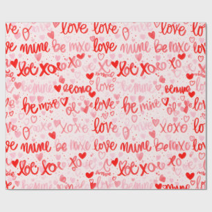 Meine XOXO Liebes-Handschrift-Verpackung Geschenkpapier