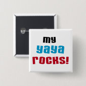 Meine Yaya Rocks T-Shirts und Geschenke Button (Vorne & Hinten)
