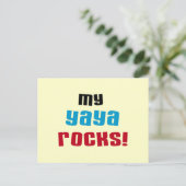 Meine Yaya Rocks T-Shirts und Geschenke Postkarte (Stehend Vorderseite)