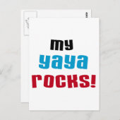 Meine Yaya Rocks T-Shirts und Geschenke Postkarte (Vorne/Hinten)