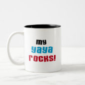 Meine Yaya Rocks T-Shirts und Geschenke Zweifarbige Tasse (Links)