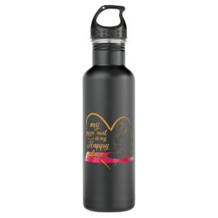 Meine Yoga Mat ist mein glücklicher Ort Edelstahlflasche