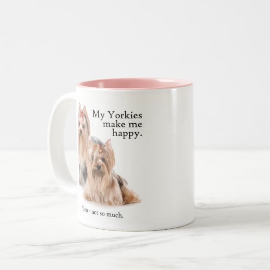 Meine Yorkies Tasse (Vorderseite Links)