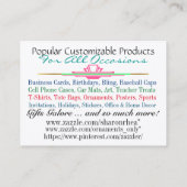 Meine Zazzle Products Business Card 2 Visitenkarte (Rückseite)