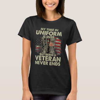 Meine Zeit in Uniform ist vorbei an Veteran Patrio T-Shirt