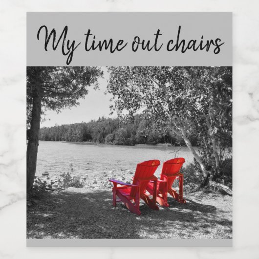 Meine Zeit mit den Stühlen Weinetikett (Einzelnes Label)