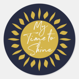 Meine Zeit zu sinken, Sun Print Classic Round Aufk Runder Aufkleber