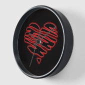 Meine zerrissene Herz-Wanduhr Uhr (Winkel)