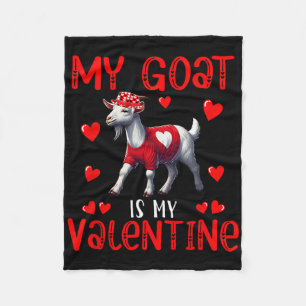 Meine Ziege ist mein Valentinstag-Herzen passender Fleecedecke