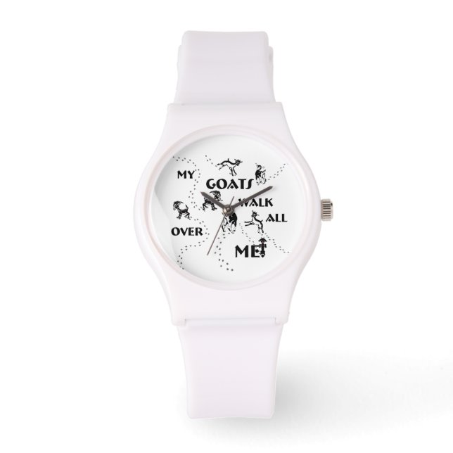 Meine Ziegen laufen über mich Armbanduhr (Vorderseite)