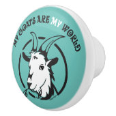 Meine Ziegen sind meine Welt Keramikknauf (Rechts)