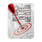 "Meine Ziele sind klar" Motivation Affirmation Fle Magnet (Vertikal)